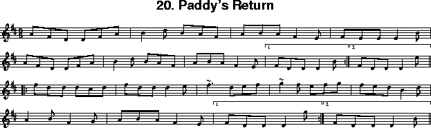 notes for Paddy's Return