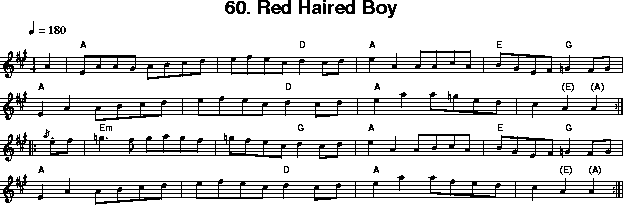 notes for The Red Haired Boy